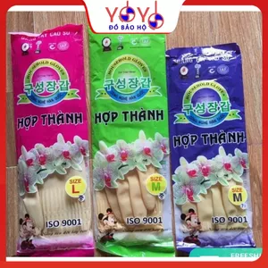 Găng tay cao su Hợp Thành đủ size S-M-L, găng tay gia dụng, găng tay rửa bát