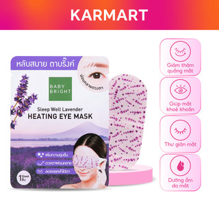 Mặt nạ tạo nhiệt giảm quầng thâm và bọng mắt Baby Bright Sleep Well Lavender Heating Eye Mask 15g