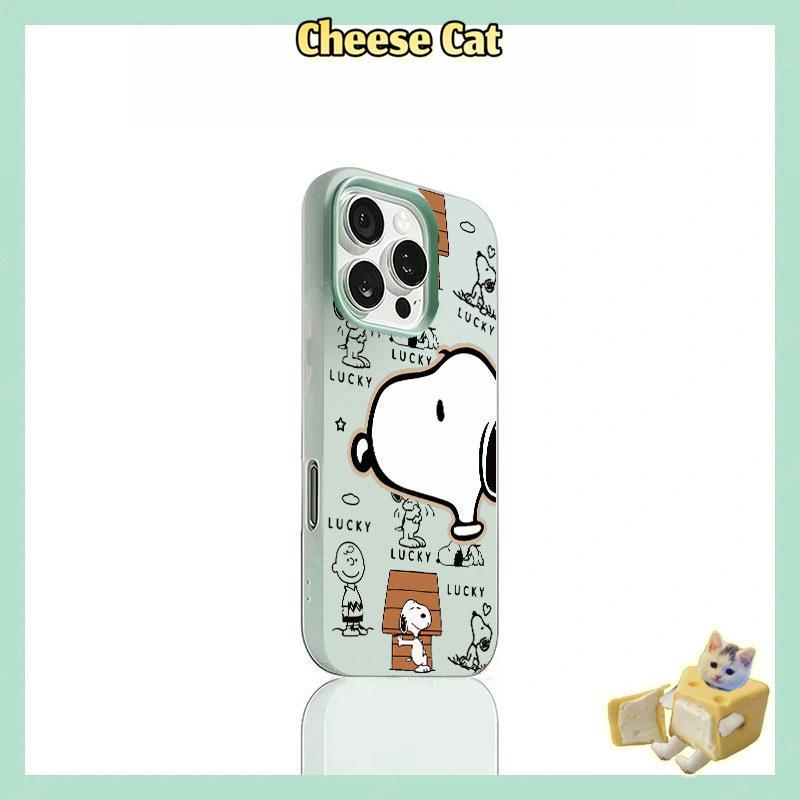 Màu trắng may mắn Chó Vỏ điện thoại dành cho iPhone 17 16 15 14 13 12 11 Pro Max XR Xs Max Vỏ iPhone màu trắng