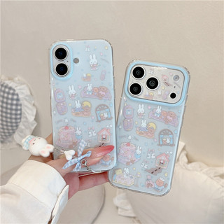 Ốp điện thoại iPhone 17 Pro max họa tiết thỏ TPU materia IMD