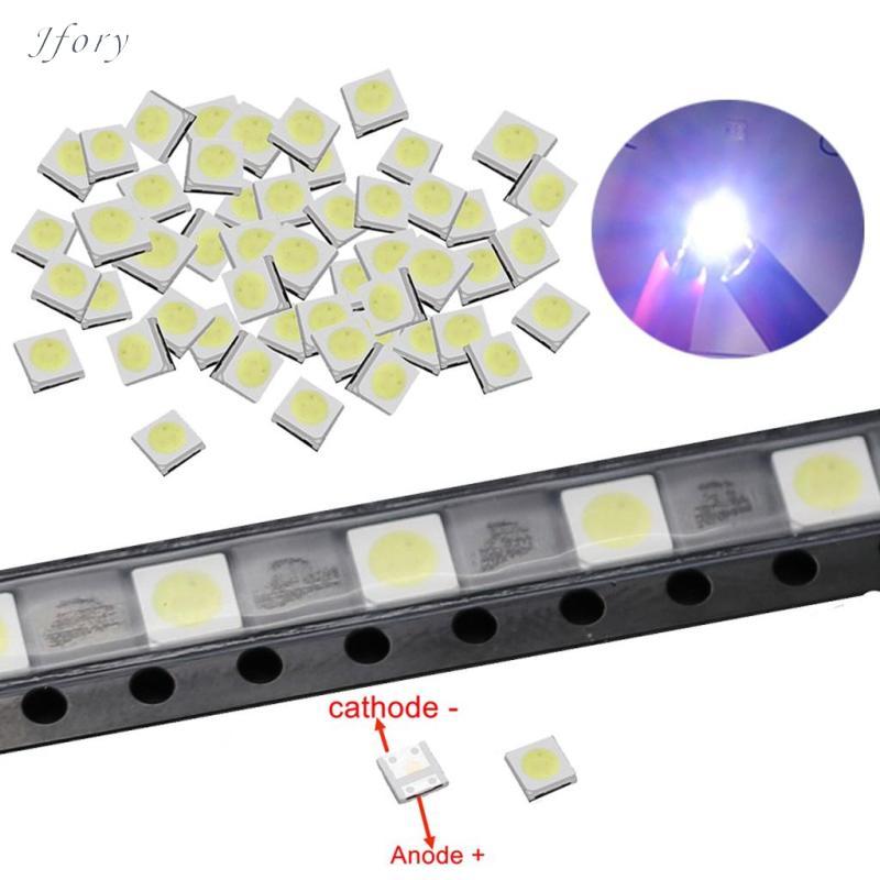 Jfory Điốt LED 50x Điốt phát sáng vuông, Chiếu sáng nền 1W, 3V