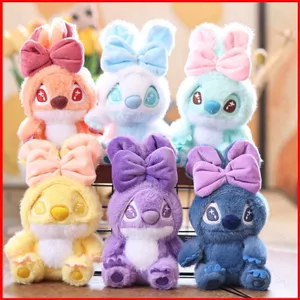 BH2 Stitch Nơ Sang Trọng Búp Bê Cho Bé Gái Trang Trí Nhà Đồ Chơi Nhồi Bông Móc Khóa Mặt Dây Chuyền Cho Trẻ Em Bộ Sưu Tập Quà Tặng HB2