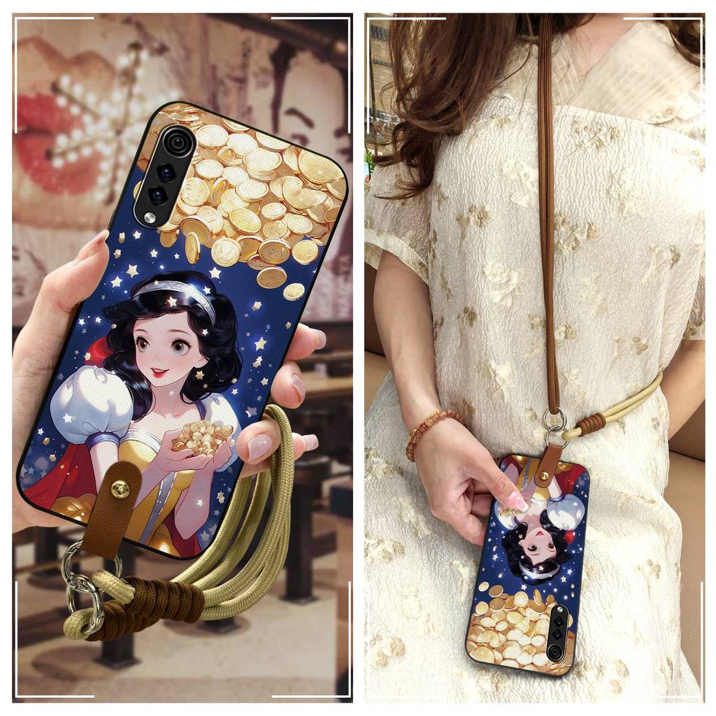 Ốp Điện Thoại LG Velvet 4G/5G silicon mềm, bảo vệ dây, vòng cổ, thiết kế hoạt hình dễ thương, đeo ngang, vỏ mềm hình chữ thập graffiti