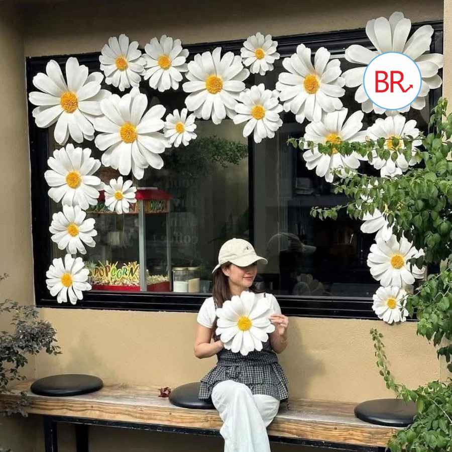 [hỏa tốc hcm] Hoa xốp cúc họa mi trang trí 30/4, 2/9, phụ kiện trang trí quán cà phê, lớp học, sự kiện, sinh nhật ANGI