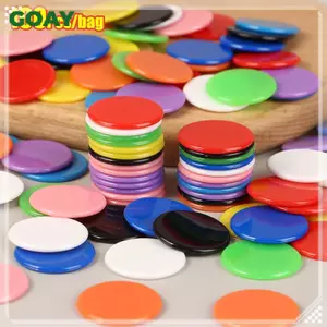 GOAY 100 Cái 25MM Montessori Học Tập Giáo Dục Toán Đồ Chơi Nhựa Poker Chip Bingo Chip Đánh Dấu Token Câu Lạc Bộ Gia Đình Đảng Đếm Đồ Chơi VN