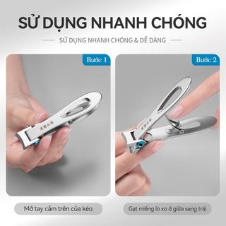 Bấm Móng Tay Chuyên Dụng Cho Móng Cứng Dày, Kềm Cắt Móng Chân Thép Không Gỉ Chuyên Nghiệp Với Độ Mở Rộng, Thiết Kế Chống Bắn Tung Tóe, Dụng Cụ Làm Móng Tay & Móng Chân Dễ Dàng Cho Tiệm Làm Móng & Sử Dụng Tại Nhà
