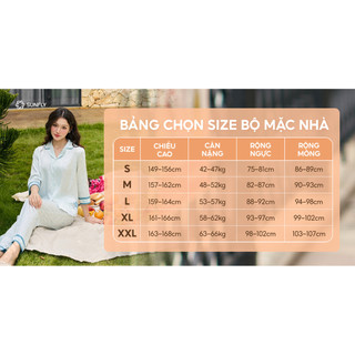 Đồ bộ mặc nhà trung niên nữ SUNFLY lanh mát cho mẹ áo cộc quần ngố SP2262