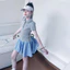 Bé Gái Preppy Phong Cách Đầm Mùa Hè 2026 Phong Cách Mới Trẻ Em Kẻ Sọc Khâu Ve Áo Đầm Công Chúa
