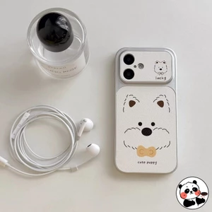 Ốp Điện Thoại Da Chó Con Dễ Thương Cho Realme 15 15T 14 13 12 Pro Plus GT Neo 7X 6 SE GT8 GT7 7T GT6 6T P3 P1 Q5i 5G 4G Vỏ Sang Trọng Bạc Phong Cách Hoạt Hình Chó Vỏ Mềm