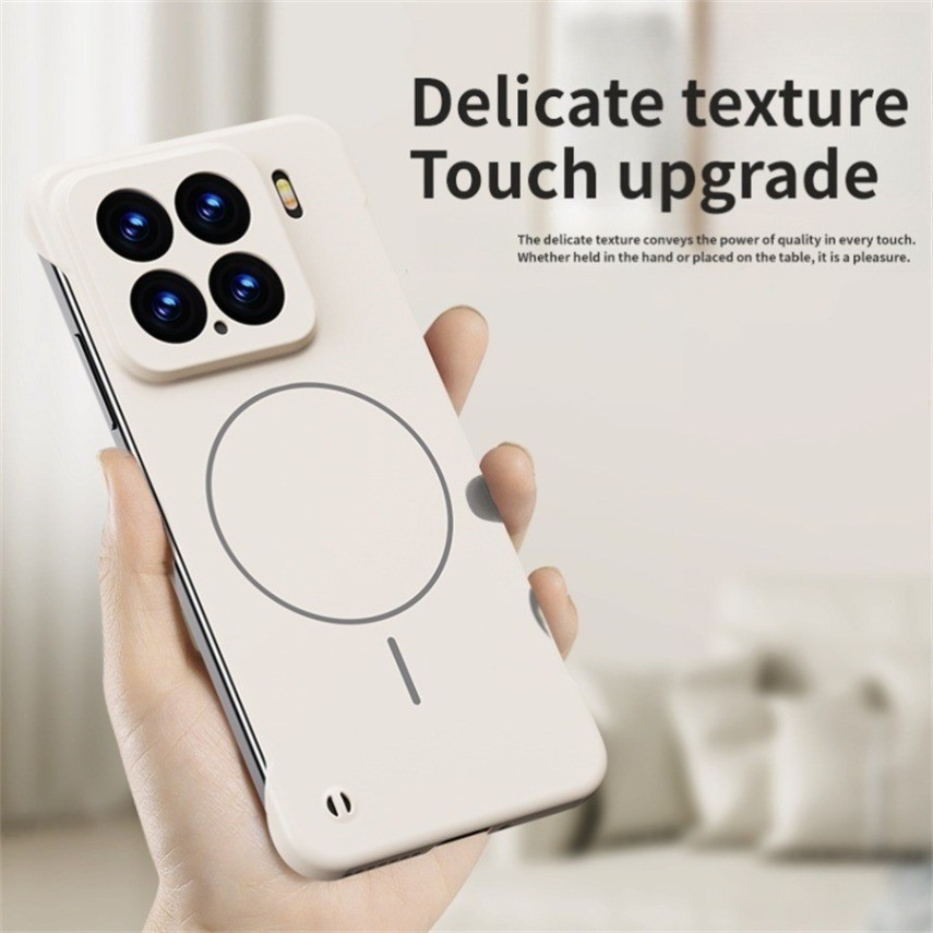 Ốp điện thoại từ tính siêu mỏng Matte PC không khung cho Xiaomi Mi 17 Ultra 15T 14T 13 12 11 Pro Tản nhiệt Vỏ sạc không dây Chống vân tay Chống rơi