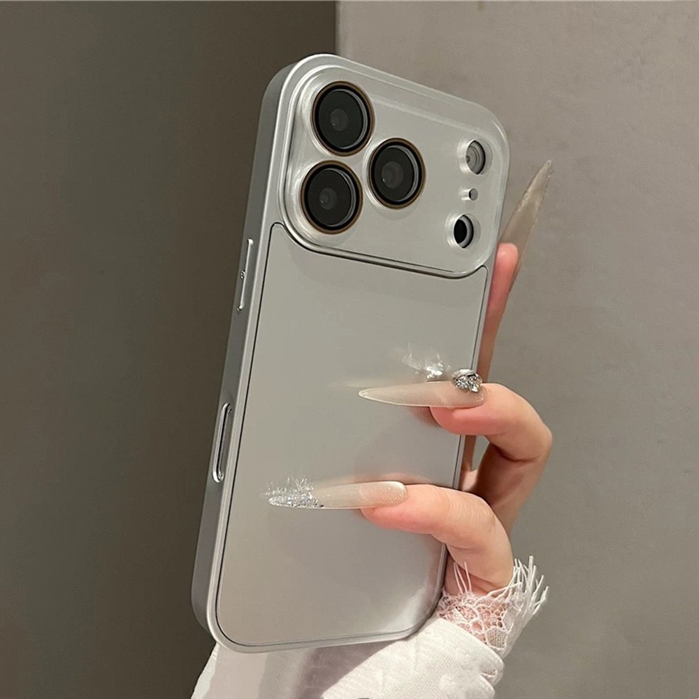 Ốp Điện Thoại Silicon Lỏng Sdge Thủy Tinh Pha Lê Màu Bạc Cho iPhone 17 Pro Max 17 Air 16 Plus 15 14 13 Vỏ Bảo Vệ Chống Sốc