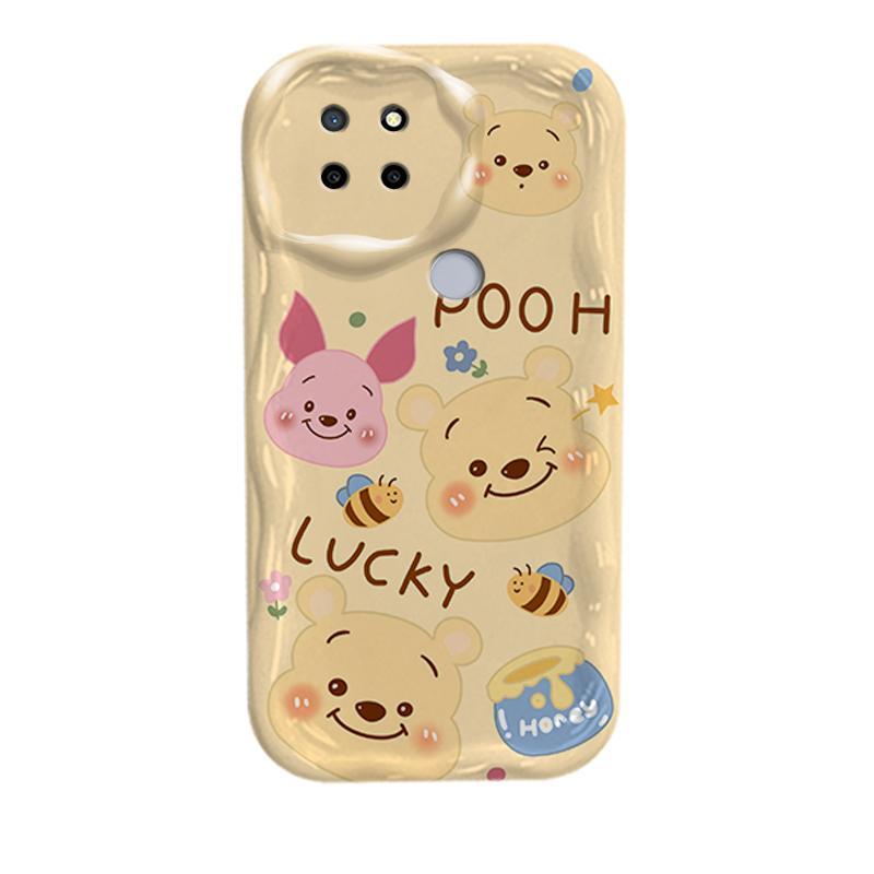 Vỏ Silicon Hoạt Hình Cho Realme C12 C15 C25 C25S Narzo 30A Narzo 20 3D Vỏ Kem TPU Mềm Winnie the Pooh Vỏ Điện Thoại Chống Sốc