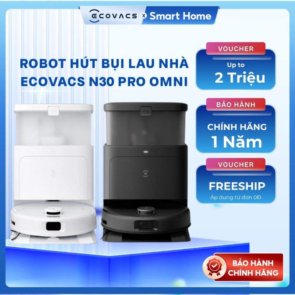 Robot hút bụi lau nhà Ecovacs Deebot N30 Pro Omni 2025 - Hàng chính hãng