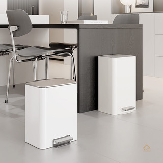Thùng rác hoạt động bằng thép không gỉ gia đình có thể 410 Chất liệu dày bằng thép không gỉ 16L / 21L Đa năng Tùy chọn Giảm chấn Tắt tiếng Làm chậm bên trong Bên ngoài Thiết kế xô đôi Nhà bếp Phòng khách Phòng tắm Khử mùi đa năng Chống côn trùng Chống ẩm