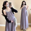 Bộ đồ bà bầu voan phiên bản Hàn Quốc kèm áo cardigan