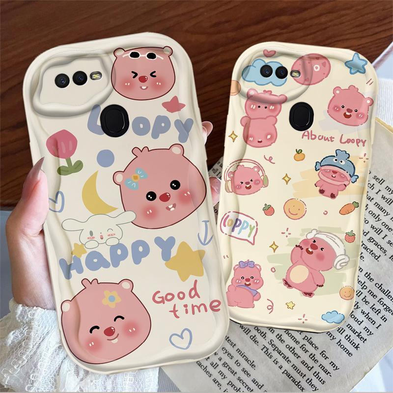 Thích Hợp Cho OPPO A5S A7 A12 F9 F9 Pro 3D Phụ Kiện TPU Mềm Hoạt Hình Dễ Thương Loopy Vỏ Điện Thoại Chống Sốc