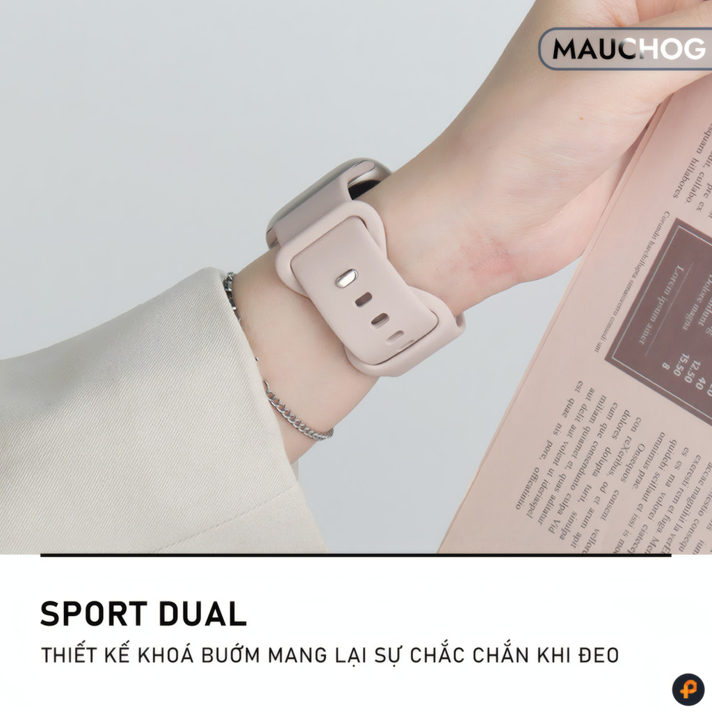 [Khoá Bướm] Dây Đeo Silicon Siêu Mịn Cho Đồng Hồ Apple Watch Series Ultra 11 10 9 8 7 6 5 4 3 49/46/45/44/42/41/40/38mm
