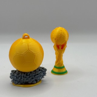 Móc Khóa Cúp Vàng World Cup & Quả Bóng Vàng  - Mô Hình Mini Trang Trí Balo, Chìa Khóa Xe Độc Lạ
