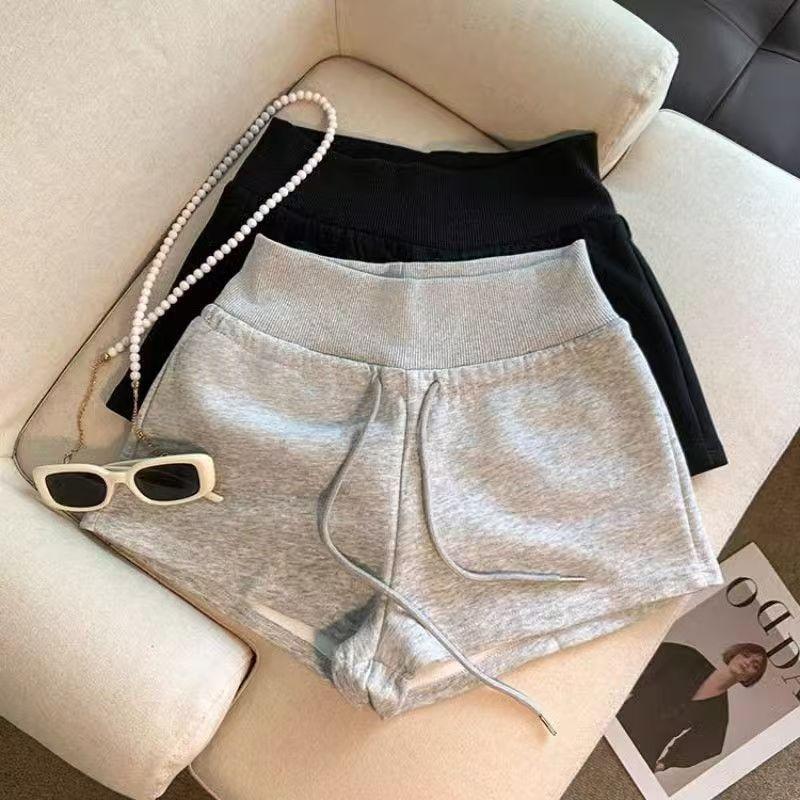 [Giảm giá 50%] Quần short thể thao Hot Girl dành cho nữ Mùa hè mặc ngoài màu xám Dây rút gợi cảm kiểu Mỹ Quần nóng lưng thấp