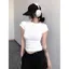 Áo CROPTOP chất tăm lạnh dáng ngắn co đãn-hình ki ty in ng ự c - chang3158