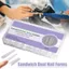 FAVORITEGOODS 240 Cái Sandwich Hình Dạng Móng Tay Kép, Khuôn Nối Dài Móng Tay Hình Hạnh Nhân Trong Suốt, Bảo Vệ Toàn Diện Hình Dạng Hình Thang Hình Dạng Ellipse Khuôn Móng Tay Có Thể Tái Sử Dụng DIY Nail Art