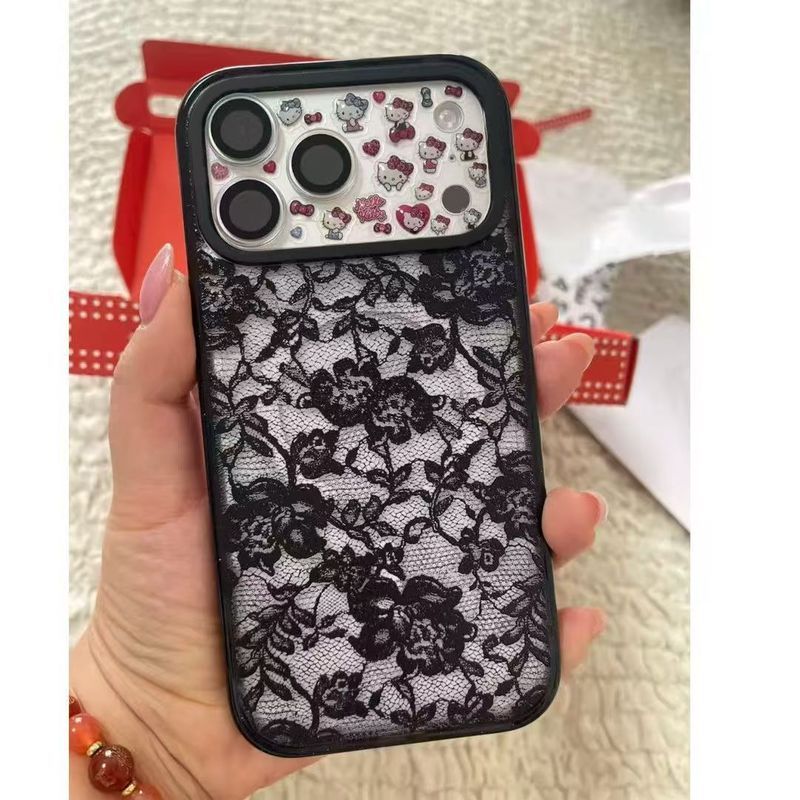 Hoa Ren Thích Hợp Cho Apple 17 Vỏ Điện Thoại iPhone15Plus Premium 16 / 14pro Lỗ Lớn 13 Cạnh Đen 12