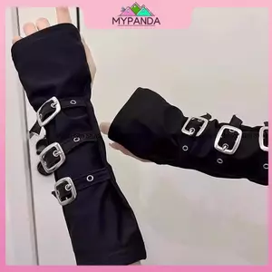 Găng tay không ngón nữ phong cách Y2K và Bule Punk, phù hợp cho biểu diễn sân khấu và khiêu vũ đường phố