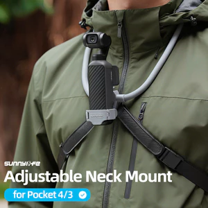 Tương thích với giá đỡ dây đeo cổ có thể điều chỉnh DJI Pocket 4 / 3, gắn ngực, phụ kiện chụp ảnh góc nhìn người thứ nhất Pocket 3