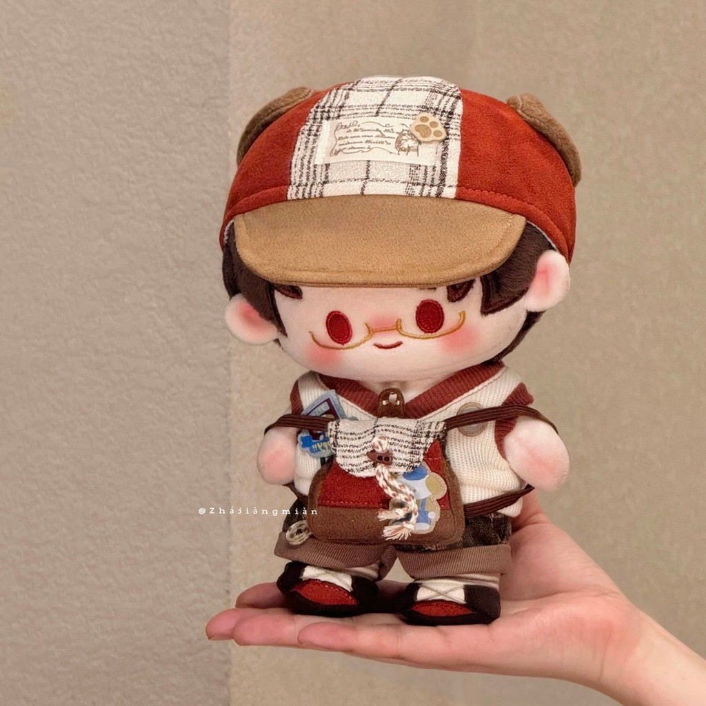 Quần áo búp bê Cotton 20cm Tuozi < Retro Puppy} Bộ quần áo trẻ em Búp bê dễ thương Thay thế trang phục 4.16