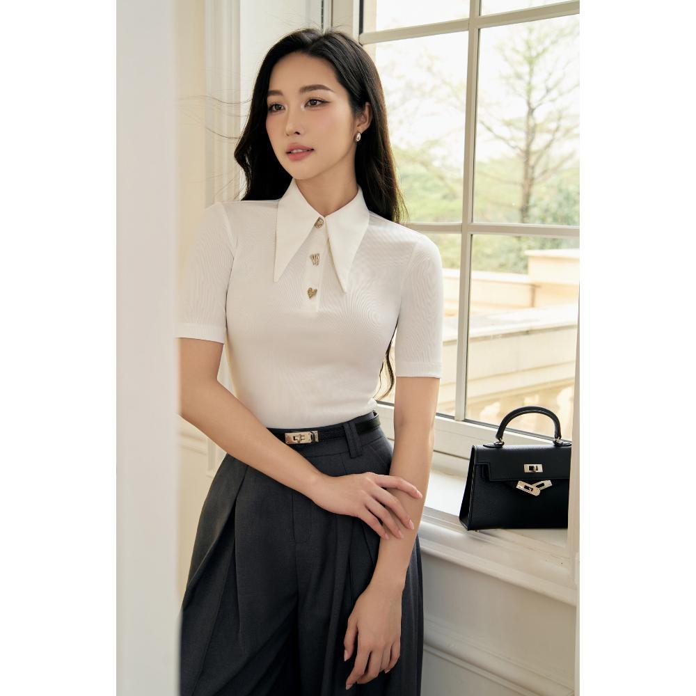 Quần li súp ELLA DORA dáng suông form gọn thiết kế thanh lịch sang trọng 2 màu XÁM/ĐEN [Q47]