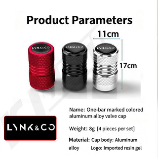 4 Chiếc Lynk & Co Nắp Van Ô Tô Thân Vỏ Nhôm Van Bánh Xe Nắp Bụi Vành Lốp Thân Dành Cho Lynk Co Co 01 02 03 05 06 07 08 09 Nâng Cấp Ngoại Thất