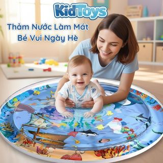 Thảm nước tập bò hình cá KidToys – đồ chơi bơm hơi mát mẻ phát triển giác quan cho bé