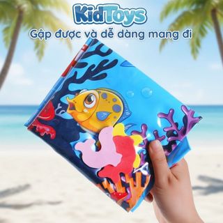 Thảm nước tập bò hình cá KidToys – đồ chơi bơm hơi mát mẻ phát triển giác quan cho bé