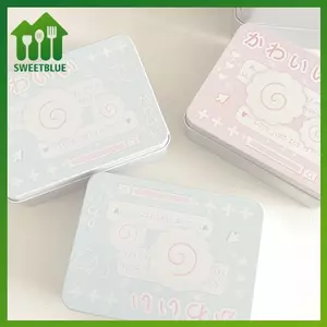 SWEET Tinplate Hộp Bảo Quản Hoạt Hình Photocards Thẻ Nhỏ Thiếc Hộp Bảo Quản Lon Đồng Xu Bông Tai Tai Nghe Hộp Đựng Trang Sức Thu Thập Hộp n