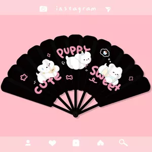 Quạt Mùa Hè Kuromi Cổ Mini Gấp Bảy Liên Kết Quạt Học Sinh Di Động Dễ Thương Trẻ Em Nhựa Quạt Nhỏ 260419