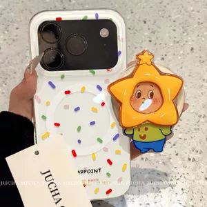 Ốp điện thoại IPhone 17 Pro max Vỏ bảo vệ Giá đỡ từ tính 17pro Miếng dán mặt sau 16 Promax Phim hoạt hình 15 PM Vỏ bảo vệ toàn diện chống sốc