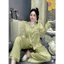 Pyjama nữ Đồ bộ nữ pizama mặc nhà tay dài quần dài vải Latin - cn97 KTQN TSHIRT AND UNIFORM
