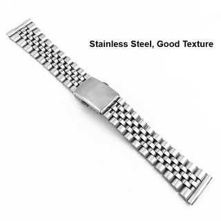 Dây đeo đồng hồ bằng thép không gỉ Jubilee 18mm 20mm 22mm cho SEIKO Diver Lặn SKX007 SNX Vòng đeo tay đồng hồ nam nữ thay thế Kim loại Bạc 5 hạt Dây đeo đồng hồ
