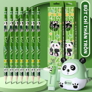 Bút chì 12/24 cây chất liệu gỗ in hình hoạt hình vui nhộn - Viết chì cute, an toàn cho bé lớp 1
