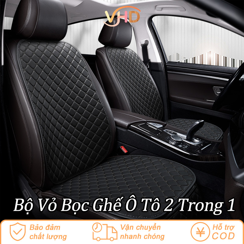 Vỏ Bọc Ghế Ô Tô Trước/Sau Bằng Da - Đệm Ghế Đa Năng Thiết Kế Công Thái Học & Tối Giản, Bảo Vệ & Nâng Tầm Nội Thất