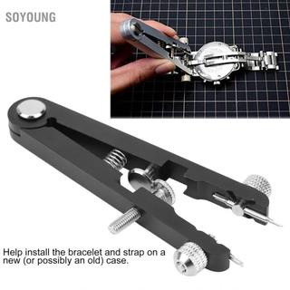 Soyoung Bộ Kìm Thanh Lò Xo Đồng Hồ Walfront Với ​​8 Đầu 6825 Dụng Cụ Sửa Chữa Điều Chỉnh Nhíp Dây Đeo Đồng Hồ Dây Tháo Dây Đeo (Đen)