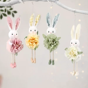 MỘT Mặt Dây Chuyền Thỏ Phục Sinh Nhiều Màu Sắc Búp Bê Thỏ Treo Trang Trí Cho Cửa Sổ Sân Vườn Ban Công Tiệc Ngày Lễ Trung Tâm