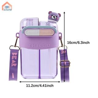 Bình Nước Cho Trẻ Em Dung Tích Lớn Có Thể Điều Chỉnh Dây Đeo Vai Cốc Uống Đôi Cho Dã Ngoại Thể Dục Du Lịch Ngoài Trời Làm Việc