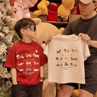 [DOU DOU KID] AP58,59,63 Áo Thun Noel Trẻ Em Chất Vải Hữu Cơ Cao Cấp Cho Bé 12-45kg Họa Tiết Đáng Yêu