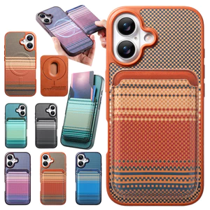 Ốp Lưng Thẻ Từ Tính Cho iPhone Air 17 Promax 16 Pro Max 15 Plus 14 Pro 13 12 Vỏ Điện Thoại Thẻ Túi 2 Trong 1 Vỏ Điện Thoại