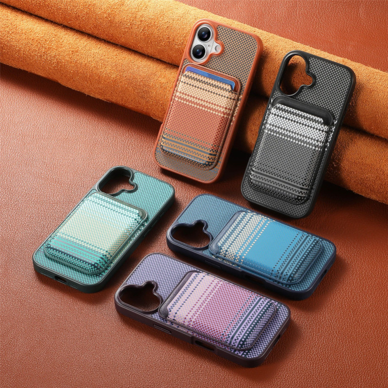 Ốp Lưng Thẻ Từ Tính Cho iPhone Air 17 Promax 16 Pro Max 15 Plus 14 Pro 13 12 Vỏ Điện Thoại Thẻ Túi 2 Trong 1 Vỏ Điện Thoại