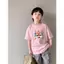 Baju kanak thun trung bình, bé trai bé gái, in hình Jixianglong, trẻ nhỏ ngắn tay, hợp dành cho bé