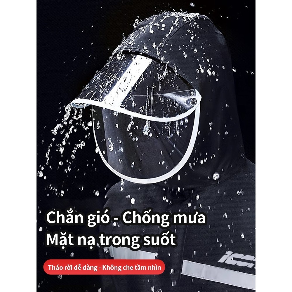 Áo mưa cao cấp: Chống thấm hoàn toàn, thoáng mát, bền màu. Dùng tiện, đáng tin cậy!