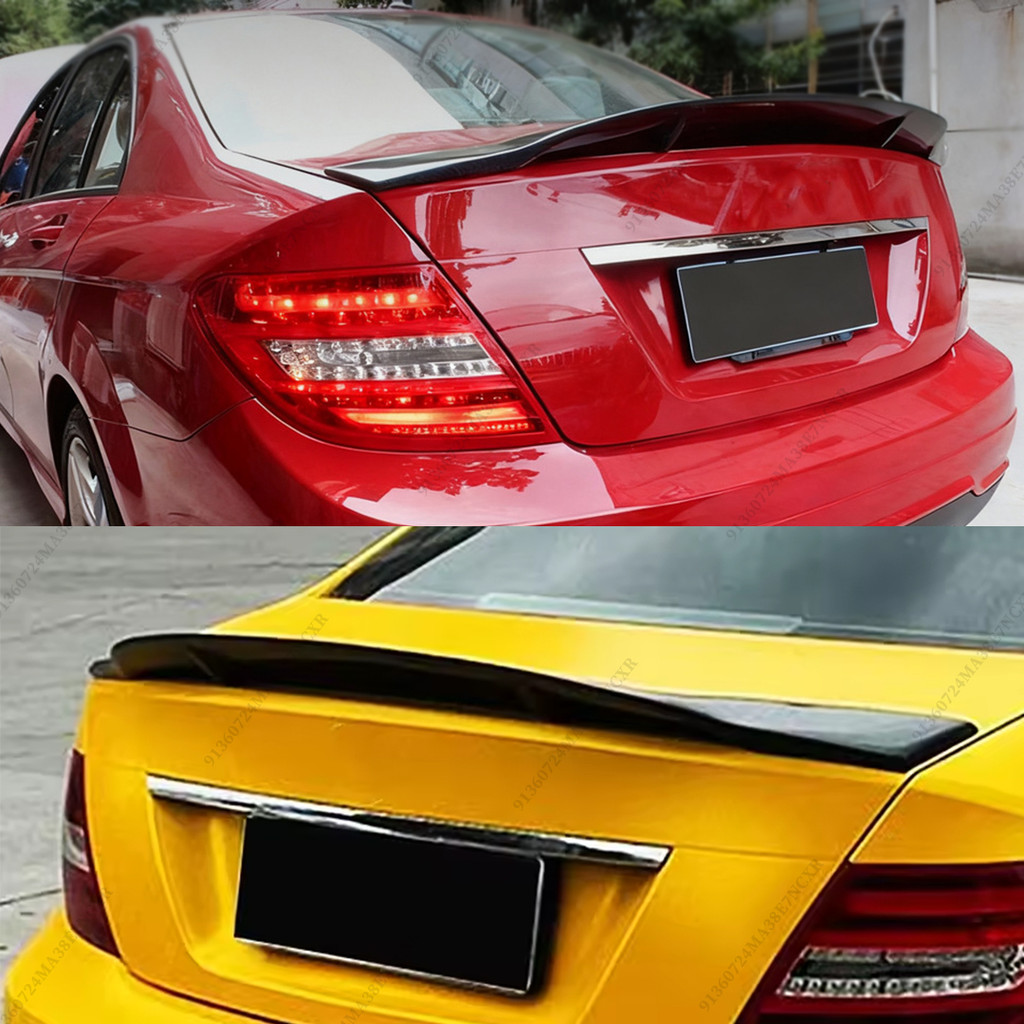Sport R Phong Cách Phía Sau Cánh Gió Cánh Gió Chắn Gió Cho Xe Mercedes W204 Benz C Hoặc C63 4 Cửa Sedan 2007 2008 2009 2010 2011 2012 2013 2014 Điều Chỉnh Phụ Kiện Bộ Chia