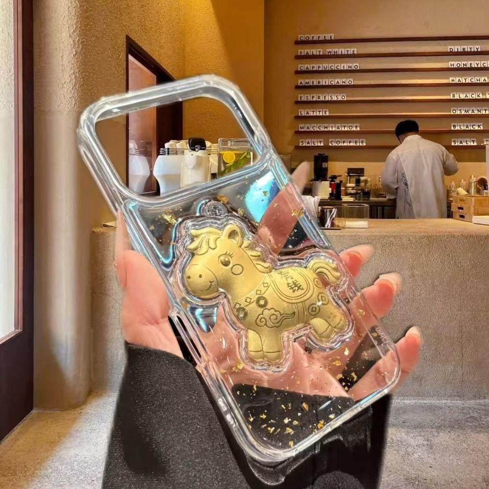 Phụ kiện ngựa vàng GOJO - Móc Khóa và Mặt Dây Chuyền DIY Phong Cách Trung Quốc Kawaii cho Tết Nguyên Đán